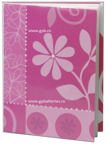 Henzo album Minimax Flower Festival red pentru 100 poze cu dimensiunea de 110mm x 150mm 